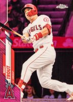 2020 Topps Chrome #1 Mike Trout Pink Refractor Baseball Card