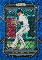 2023 Panini Prizm #254 Bobby Witt Jr. Blue Shimmer Baseball Card