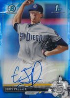 2017 Bowman Chrome Prospect Autograph #CP Chris Paddack Blue Refractor Baseball Card