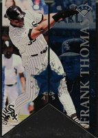 1997 Leaf Banner Season #4 Frank Thomas Baseball Card