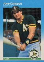 1987 Fleer Glossy #389 Jose Canseco Baseball Card
