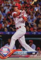 2018 Topps #259 Rhys Hoskins Batting-Rainbow Foil Baseball Card