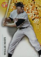 2022 Topps Pristine #143 Willie Mays Gold Refractor Baseball Card