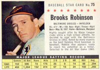 1961 Post Cereal #75 Brooks Robinson Perforated Baseball Card
