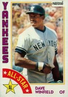 1984 Topps Nestle Hand Cut #402 Dave Winfield Baseball Card