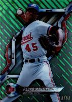 2018 Topps High Tek #HT-PM Pedro Martinez Rainbow Foil-Green Baseball Card
