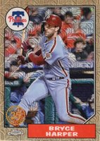 2022 Topps Silver Pack 1987 Chrome Promo #T87C35 Bryce Harper Update Baseball Card