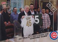 2017 Topps Now  #308 Chicago Cubs w/President Trump Baseball Card