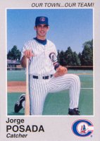 1995 Columbus Clippers Team Issue # Jorge Posada Baseball Card
