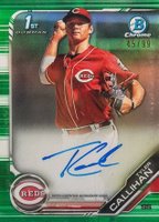 2019 Bowman Draft Chrome Draft Picks Autograph #CDATC Tyler Callihan Green Refractor Baseball Card