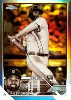 2023 Topps Chrome #182 Riley Greene Sepia Refractor Baseball Card