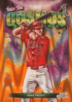 2024 Topps Chrome Cosmic Into the Cosmos #3 Mike Trout Orange Galactic Baseball Card