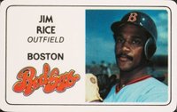 1981 Perma-Graphics Super Star Credit Card # Jim Rice Baseball Card