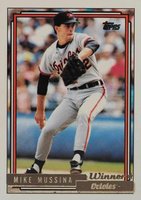 1992 Topps Gold #242 Mike Mussina Winner Baseball Card