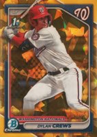 2024 Bowman Sapphire Edition Chrome Prospects #BCP23 Dylan Crews Gold Baseball Card