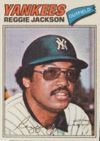 1977 Topps Cloth Stickers #22 Reggie Jackson Baseball Card