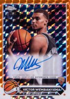2023 Topps Chrome Topps Chrome Autographs #CGVW Victor Wembanyama Orange Geometric Basketball Card