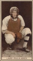 1912 Brown Backgrounds Common back # Jack Lapp Baseball Card