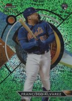 2023 Topps Finest #86 Francisco Alvarez Green Speckle Baseball Card