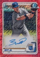 2020 Bowman Chrome Prospect Autographs #CPABWJ Bobby Witt Jr. Red Shimmer Baseball Card