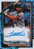 2024 Bowman Chrome Rookie Autographs #CRALM Luis Matos Mini Diamond Refractor Baseball Card