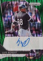 2020 Panini Prizm Rookie Autographs #RALR Luis Robert Forest Green Flash Baseball Card