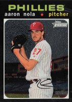 2020 Topps Heritage #53 Aaron Nola Chrome Baseball Card