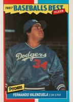 1987 Fleer Baseball's Best #43 Fernando Valenzuela Baseball Card