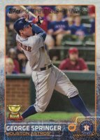 2015 Topps #318 George Springer Batting Baseball Card