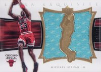 2004 UD Exquisite Collection Extra Exquisite Dual Jersey #EE2MJ2 Michael Jordan Basketball Card