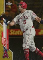 2020 Topps Chrome #127 Albert Pujols Gold Refractor Baseball Card