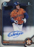 2022 Bowman Chrome Prospect Autographs #CPAEV Enmanuel Valdez Baseball Card