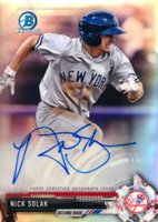 2017 Bowman Prospects Autographs #NSO Nick Solak Chrome-Refractor Baseball Card