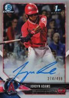 2018 Bowman Draft Chrome Draft Picks Autographs #CDAJA Jordyn Adams Refractor Baseball Card