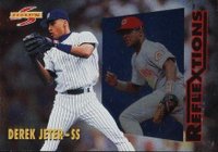 1996 Score Reflextions #10 Barry Larkin/Derek Jeter Baseball Card