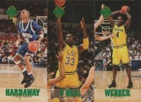 1993 Classic 4 Sport # Anfernee Hardaway/Chris Webber/Shaquille O'Neal Tri-Cards Basketball Card