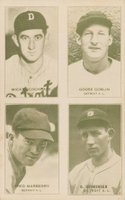 1934 Exhibits 4 on 1 # Cochrane/Gehringer/Goslin/Marberry Baseball Card