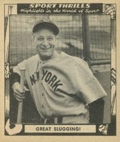 1948 Swell Sport Thrills #14 Great Slugging Baseball Card