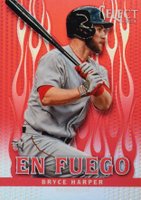 2013 Panini Select EN Fuego #EF1 Bryce Harper Prizm Baseball Card