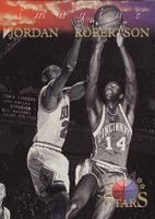 1996 Topps NBA Stars Imagine #I-6 Michael Jordan/Oscar Robertson Basketball Card