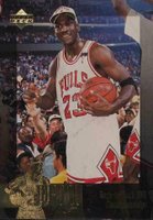 1995 Upper Deck Jordan Collection #JC22 Michael Jordan Back-to Back NBA Titles-Jumbo Basketball Card