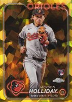 2024 Topps Chrome Sapphire Update Series #97 Jackson Holliday Gold Baseball Card
