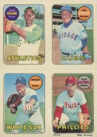 1969 Topps 4 in 1's # Dalrymple/Durocher/Odom/Wood Baseball Card