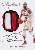 2016 Panini Flawless Signature Prime Materials #SP-DW Dwyane Wade Ruby Basketball Card