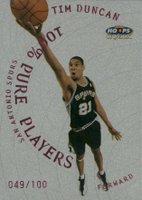 1999 Hoops Pure Players #1 Tim Duncan 100 Basketball Card