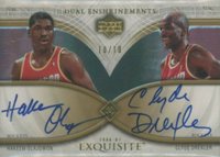 2006 Upper Deck Exquisite Collection Enshrinements Dual #DEXOD Hakeem Olajuwon/Clyde Drexler Autograph Basketball Card