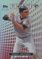 2013 Finest #80 Manny Machado Red Refractor Baseball Card