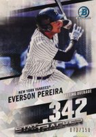 2020 Bowman Chrome Stat Tracker #ST19 Everson Pereira Atomic Refractor Baseball Card