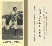 1916 Altoona Tribune #54 Johnny Evers Baseball Card