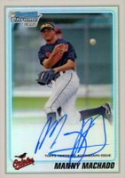 2010 Bowman Chrome Draft Picks & Prospects #BDPP80 Manny Machado Autograph-Refractor Baseball Card